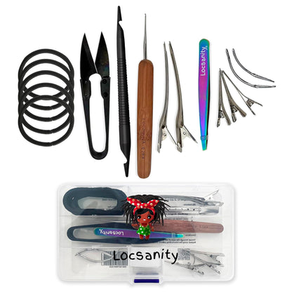 Locsanity Dreadlock Retightening and Interlocking Tool Kit for Sisterlocks, Microlocks, Small Locs, and Medium Locs – Metal Hair Tools for Dreads, Braids, and Locs Maintenance