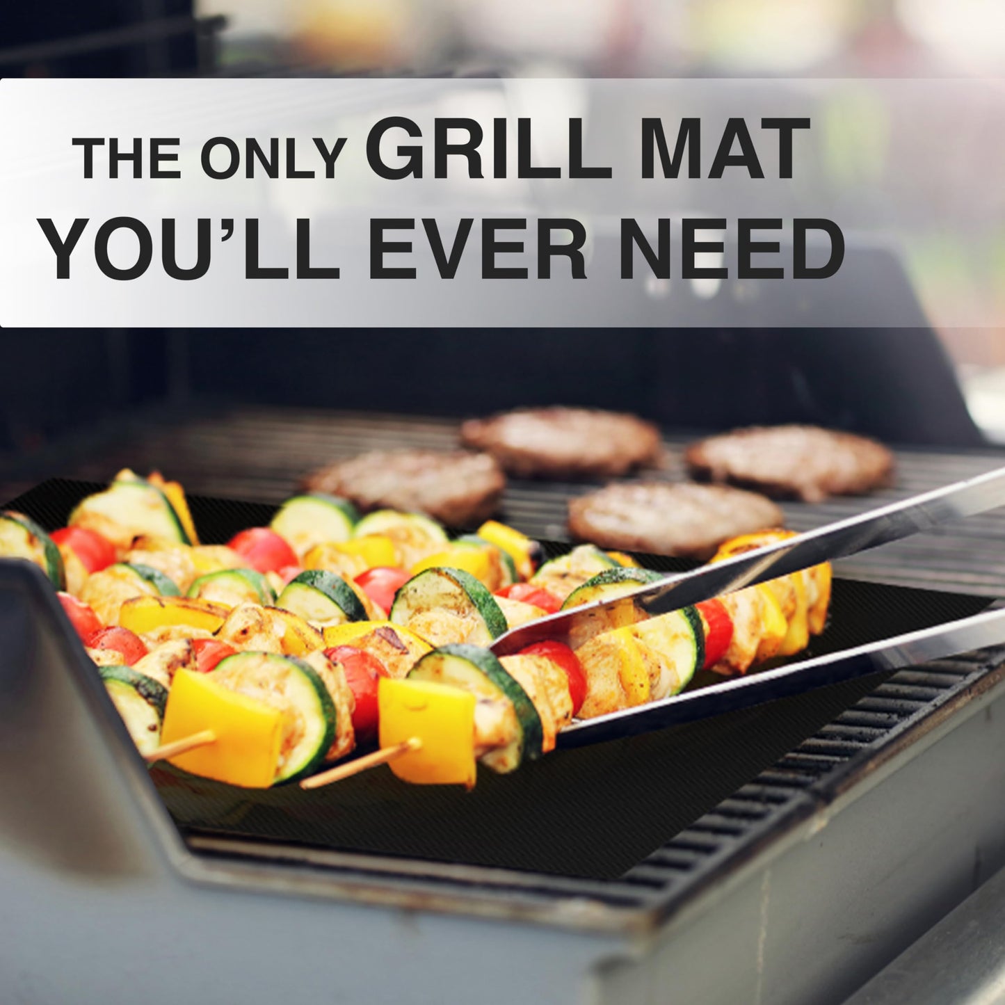 Kona (3 Pack) BBQ Grill Mats (Large & XL) - Heavy Duty Non-Stick, BBQ Grill Mats Bundle - (Set of 2) 16 inch x 13 inch, Large Grill Mats & 25 inch x 17 inch XL BBQ Grill Mat