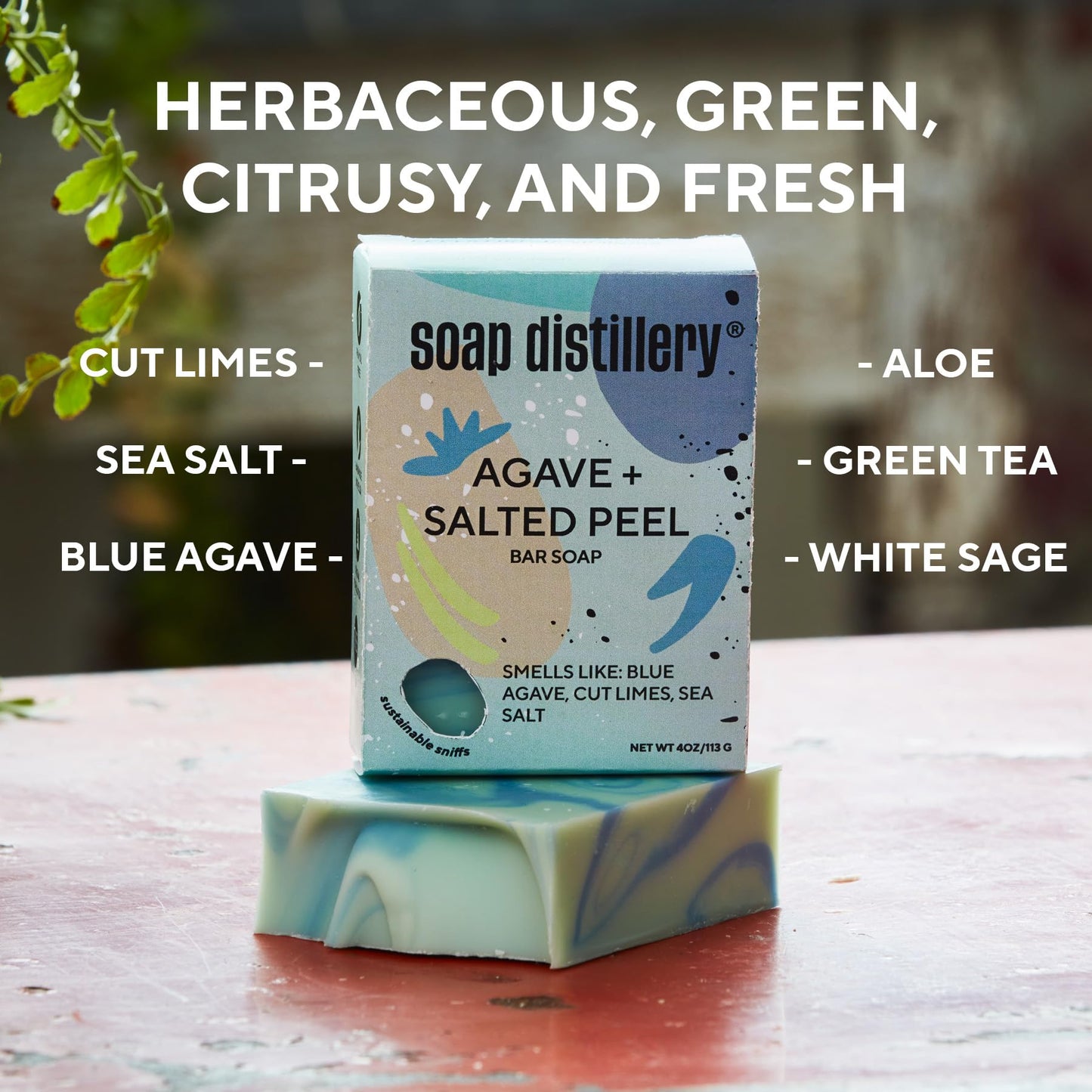 Soap Distillery Five Soap Bar Fresh Fragrance Variety Pack - Lavender, Agave, Limoncello (Lemon and Bergamot), Lemongrass Lime, Matcha Latte - Clean Fragrance