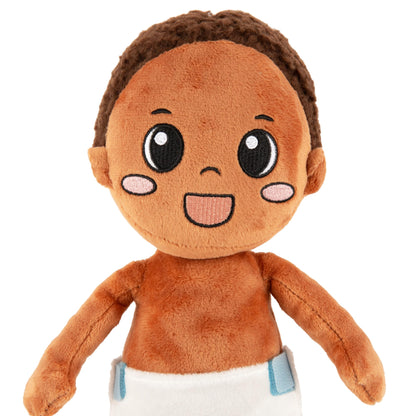 Upbounders Splash Park Baby | Black Brown Boy Doll, Cute Soft Plush Doll Toys, Brown Hair Eyes, Joyfully Diverse Multicultural, Ages 18MO 2 3, 12 inch