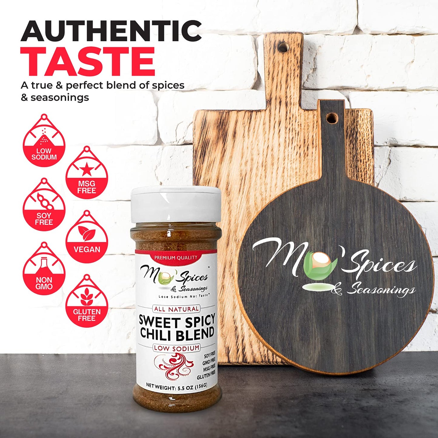 Mo'Spices & Seasonings - Sweet & Spicy Chili Blend, Low Sodium, Gluten Free, Non-GMO, Soy Free, MSG Free, Vegan, Paleo & Keto Friendly-Health Conscious-Sea Salt - Spices - Perfect for Foodies & Picky Eaters