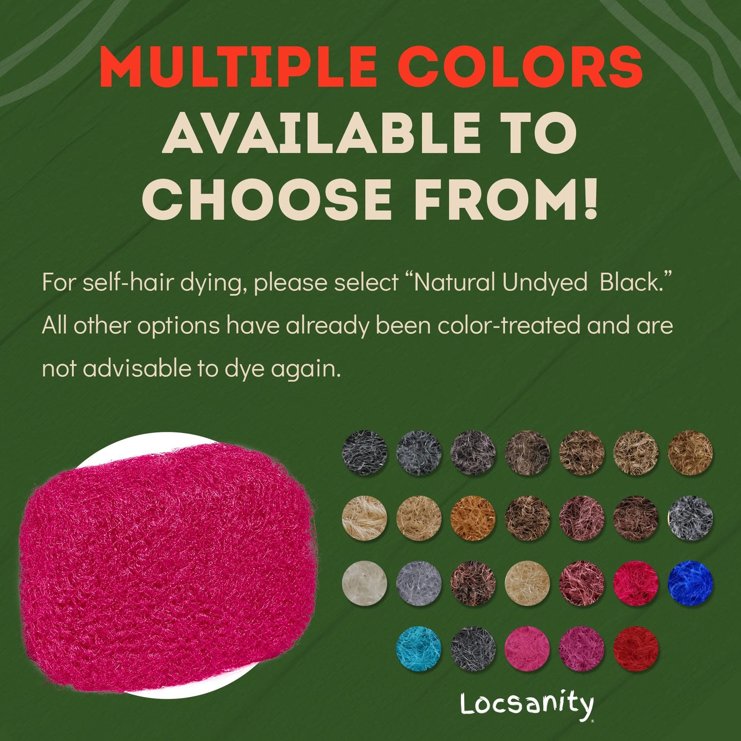 Locsanity Afro Kinky 100% Bulk Natural Human Hair - Braiding Hair for Dreadlocks, Loc Repair, Dreadlock Extensions, Twists, Braids - 16 Inches Long, 1 Oz