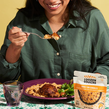 A Dozen Cousins Rice Seasoning Sauce Packets - Season and Prepare Your Own Rice Dishes - 10 Pack - Arroz Con Gandules - 4 oz Packet