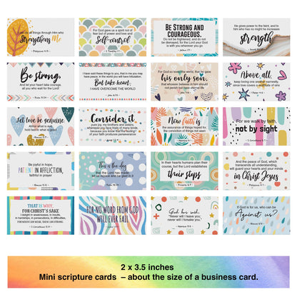 Dessie Prayer Cards - 63 Mini Scripture Cards with Assorted Bible Verses. Perfect for Women's Bible Studies, Daily Devotional for Women and Inspirational Christian Gift for Women