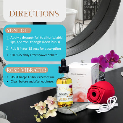 USA Made Yoni Oil, Mint Fresh Feminine Care Oil, Reduces Odor, Restores pH Balance, All Natural, Herbal Yoni Blend with Tea Tree Oil, Mint, Lemongrass, Jasmine & Chamomile Oils, 1.1 oz