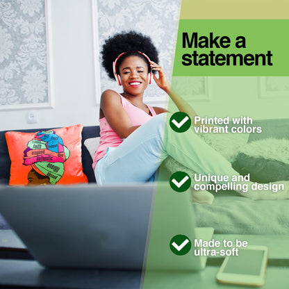 Pardon My Fro Lily Shower Curtain - 100% Polyester Fabric Shower Curtains with Print - Hotel & Home One Piece Hookless Shower Curtains w/ 12 Grommets, Chic Style Bathroom Curtain (Pink 71"×71")