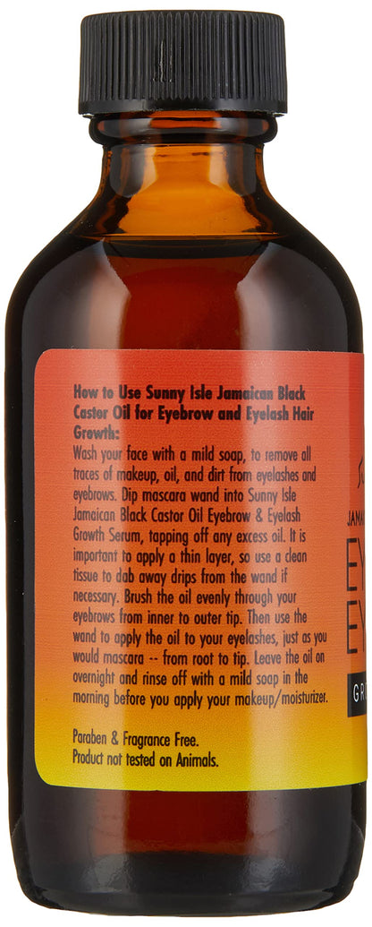 Sunny Isle Jamaican Black Castor Oil Eyelash & Eyebrow Growth Serum 2oz