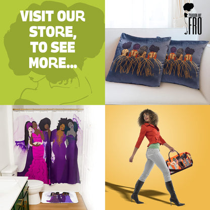 Pardon My Fro Lily Shower Curtain - 100% Polyester Fabric Shower Curtains with Print - Hotel & Home One Piece Hookless Shower Curtains w/ 12 Grommets, Chic Style Bathroom Curtain (Pink 71"×71")