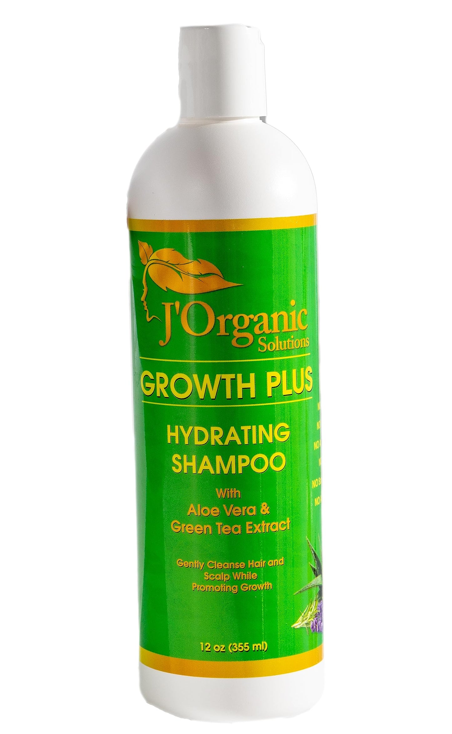 J'Organic Solutions Growth-Plus Strengthening Hydrating Shampoo (for all hair type) with Aloe Vera & Green Tea Extract