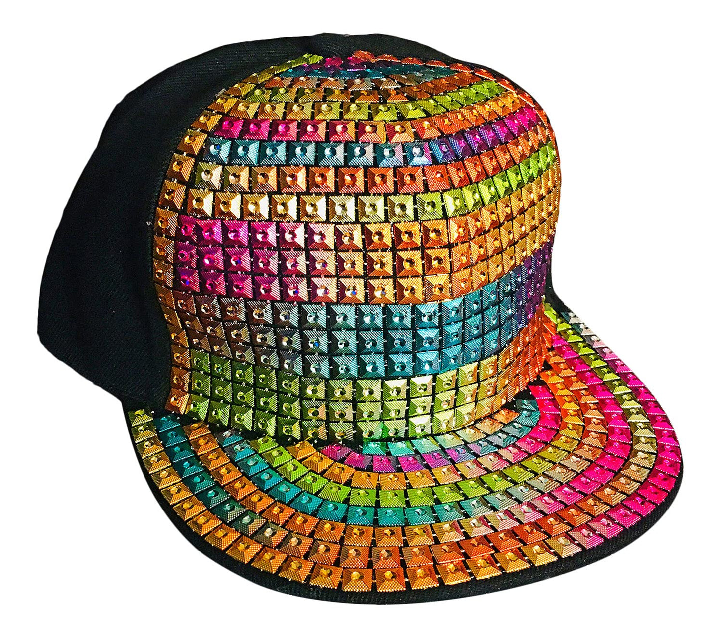 2Chique Boutique Women's Multicolor Sequins Hat with Adjustable Closure