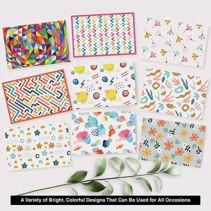 Dessie 50 Different Blank Cards With Envelopes - 4x6 Inch Blank Greeting Cards w/Colored Envelopes & Gold Seals. Colorful Designs - No Repetition. All Occasion Note Cards with Envelopes Set