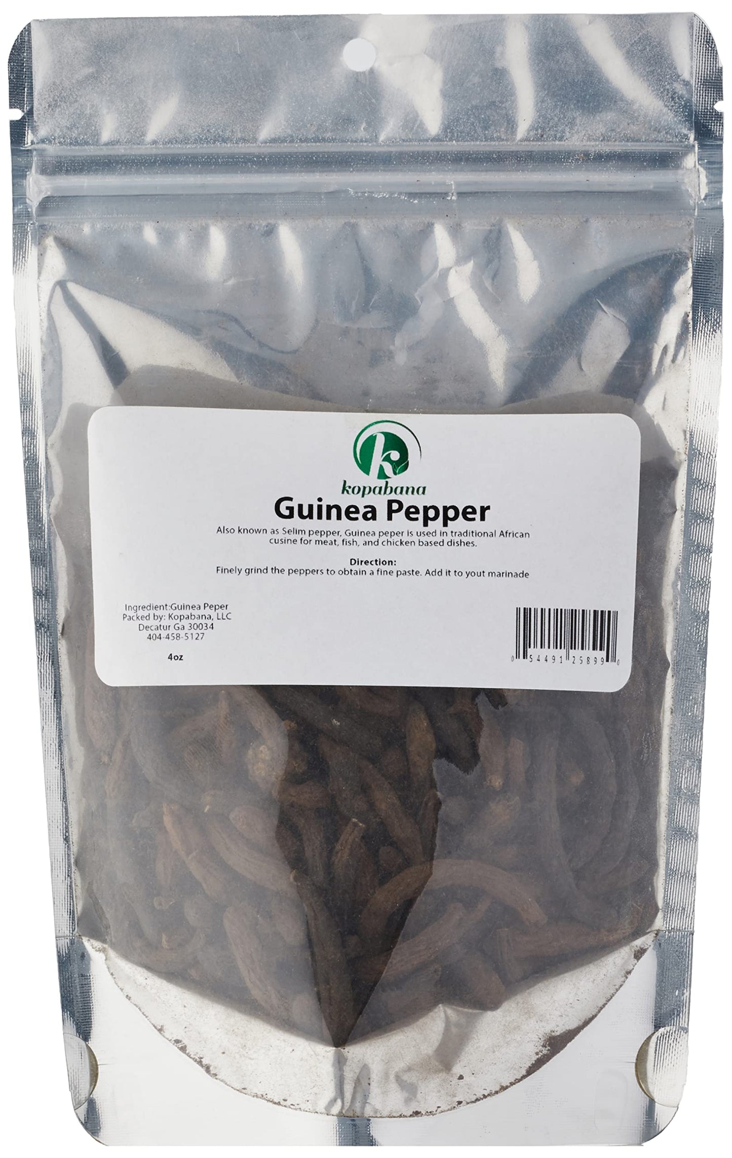 KOPABANA Guinea pepper | Aframomum melegueta | Selim Pepper| Grains of Selim | 4oz