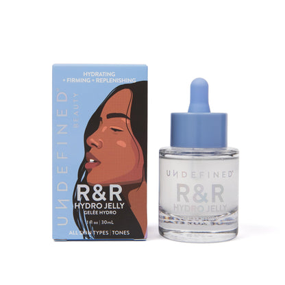 Undefined Beauty R&R Hydro Jelly Face + Eye Serum infused with Peptides, Hyaluronic Acid, Ashwagandha, Centella, Vegan Alternative to Snail Mucin for Dry Dehydrated Skin