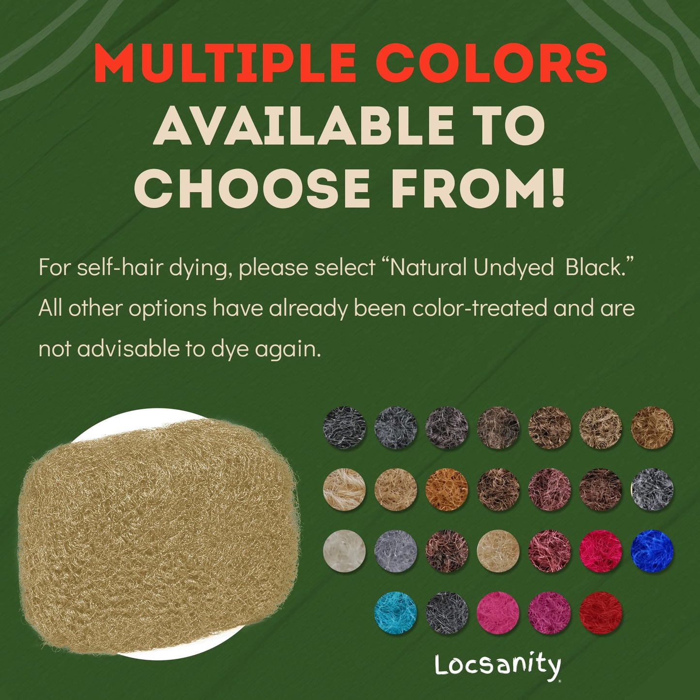 Locsanity Afro Kinky 100% Bulk Natural Human Hair - Braiding Hair for Dreadlocks, Loc Repair, Dreadlock Extensions, Twists, Braids - 8 Inches Long, 1 Oz - #27