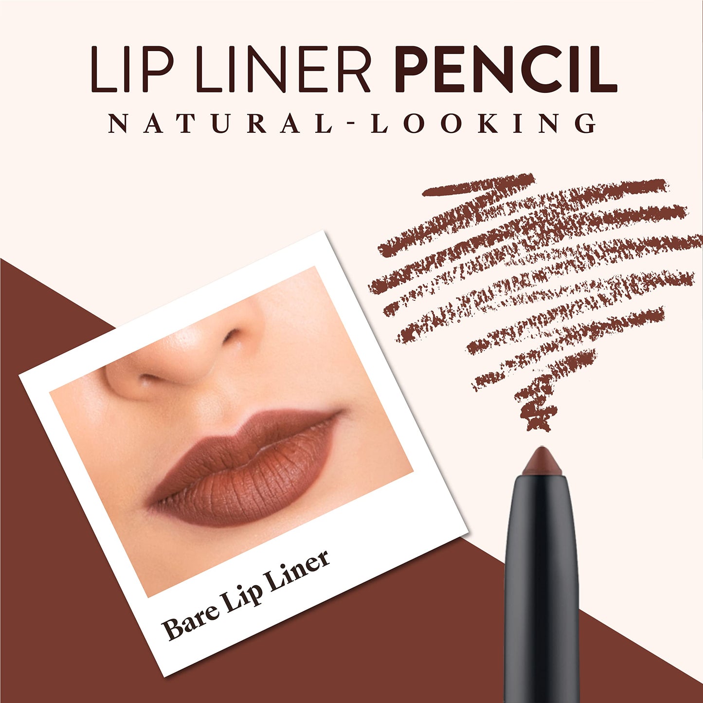 Mented Cosmetics Waterproof Dark Brown Lip Pencil, Natural, Vegan Cruelty-Free Makeup, Matte Lip Liners for Women