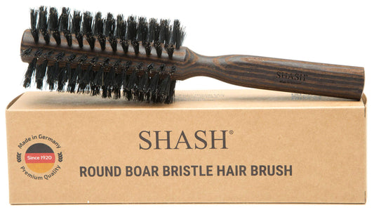 SHASH Smooth 100% Boar Bristle Body Brush - Made in Germany | Gently Exfoliates Skin for a Softer, Smoother Complexion | Promotes Circulation for a Healthy Glow