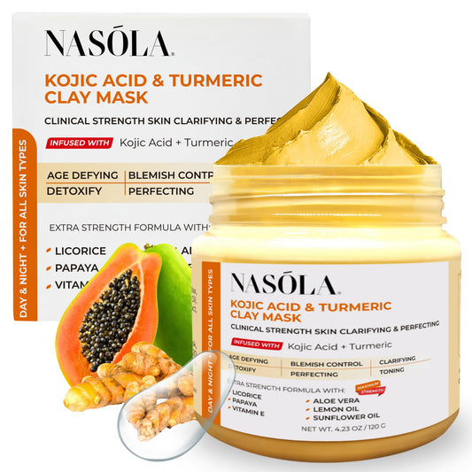 Nasola Kojic Acid Turmeric Clay Mask - 4.23 Oz