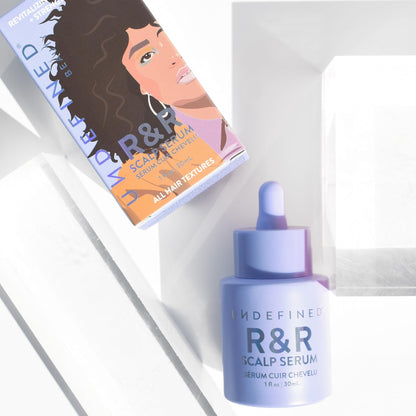 Undefined Beauty R&R Scalp Serum to Revitalize, Nourish, Strengthen for healthy hair infused with clinically proven Peptides, Rosemary, Ashwagandha, Saw Palmetto, Amla, Niacinamide