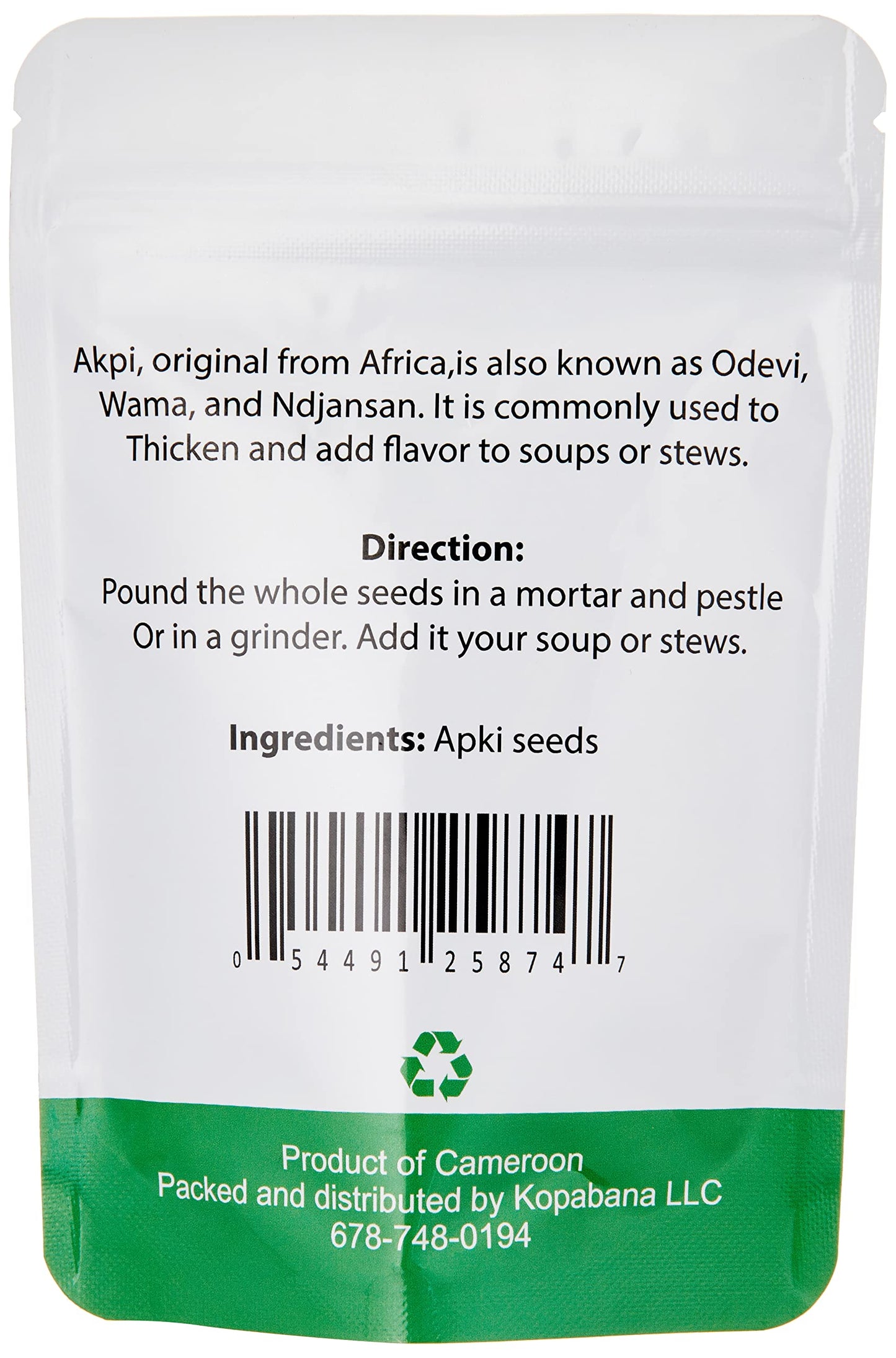 KOPABANA Organic Akpi Seeds | Djansang Spice | 2oz