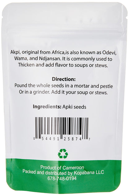 KOPABANA Organic Akpi Seeds | Djansang Spice | 2oz
