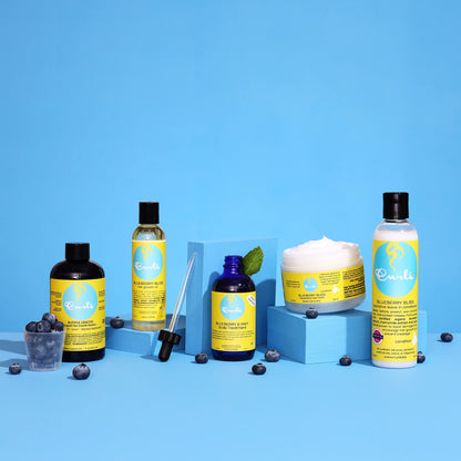 Curls Blueberry Bliss Hair Growth Oil - 4 oz, Repair and Restore Damaged Hair, Moisturizes and Softens, for Wavy, Curly, and Coily Hair Types