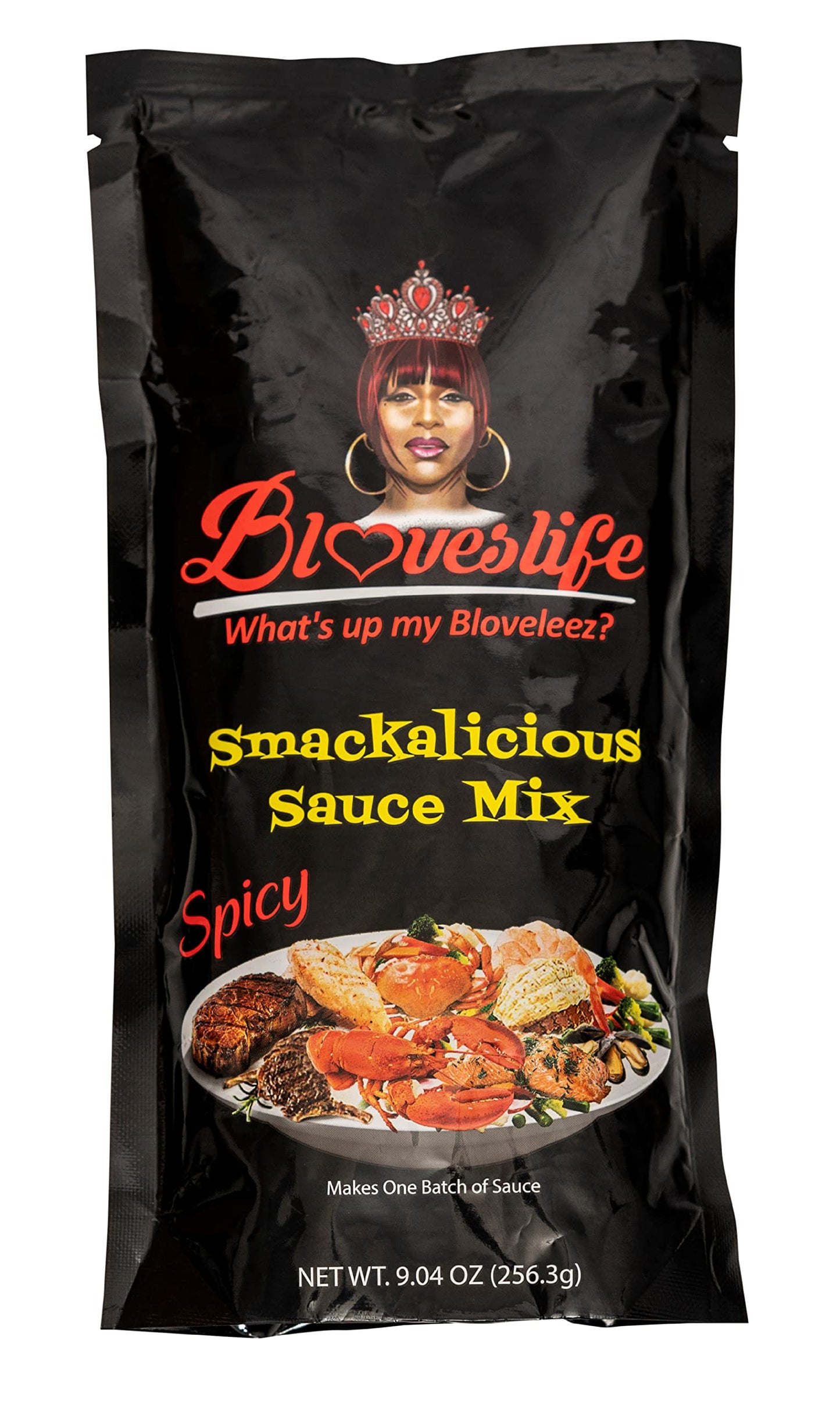 Blove's Smackalicious Sauce Seasoning Mix (Spicy), Spicy Seasoning Mix for Bloves Smacklicious Sauce W/Cajun, Mild & Garlic Butter Seasoning, All Purpose Seasoning - Vegan Friendly Sauce (9.04 Ounce)