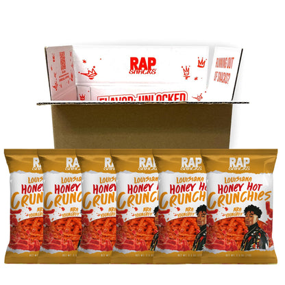 Rap Snacks YoungBoy Never Broke Again Louisiana Honey Hot Crunchies 3.5 Oz Bags - Pack of 6