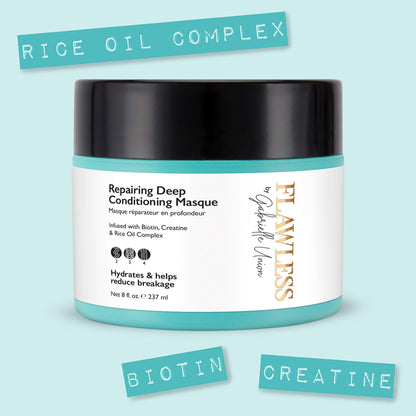 Flawless by Gabrielle Union Twist Out Gift Bundle - Hydrating Shampoo, Deep Conditioning Mask, Leave-in Conditioner, Defining Curl Cream, and Heat Protectant Spray