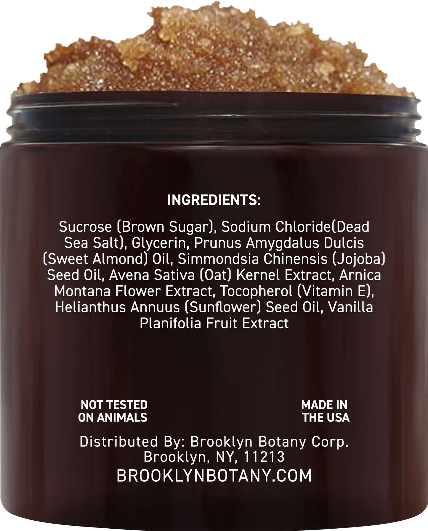 Brooklyn Botany Brown Sugar Body Scrub - Moisturizing and Exfoliating Body, Face, Hand, Foot Scrub - Fights Acne, Fine Lines & Wrinkles, Great Gifts For Women & Men - 10 oz