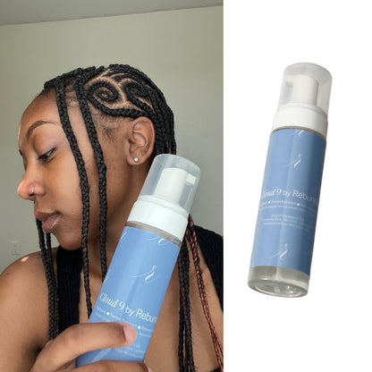 Rebundle cloud9 Braid Setting Mousse - Hydrating & Refreshing Mousse for Braids, 8oz | Long-Lasting Hold, Frizz Control, and Shine | Paraben-Free & Sulfate-Free| Plant – Derived Ingredients