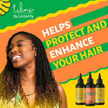 Locsanity Wini Pure Argan Hair and Body Oil, 100% Cold-Pressed, 4 Fl Oz