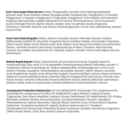 Urban Skin Rx Even Tone Essentials Starter Kit | Daily Regimen Includes 4 Top Products Formulated To Cleanse, Tone, Moisturize & Protect For More Even-Looking Skin