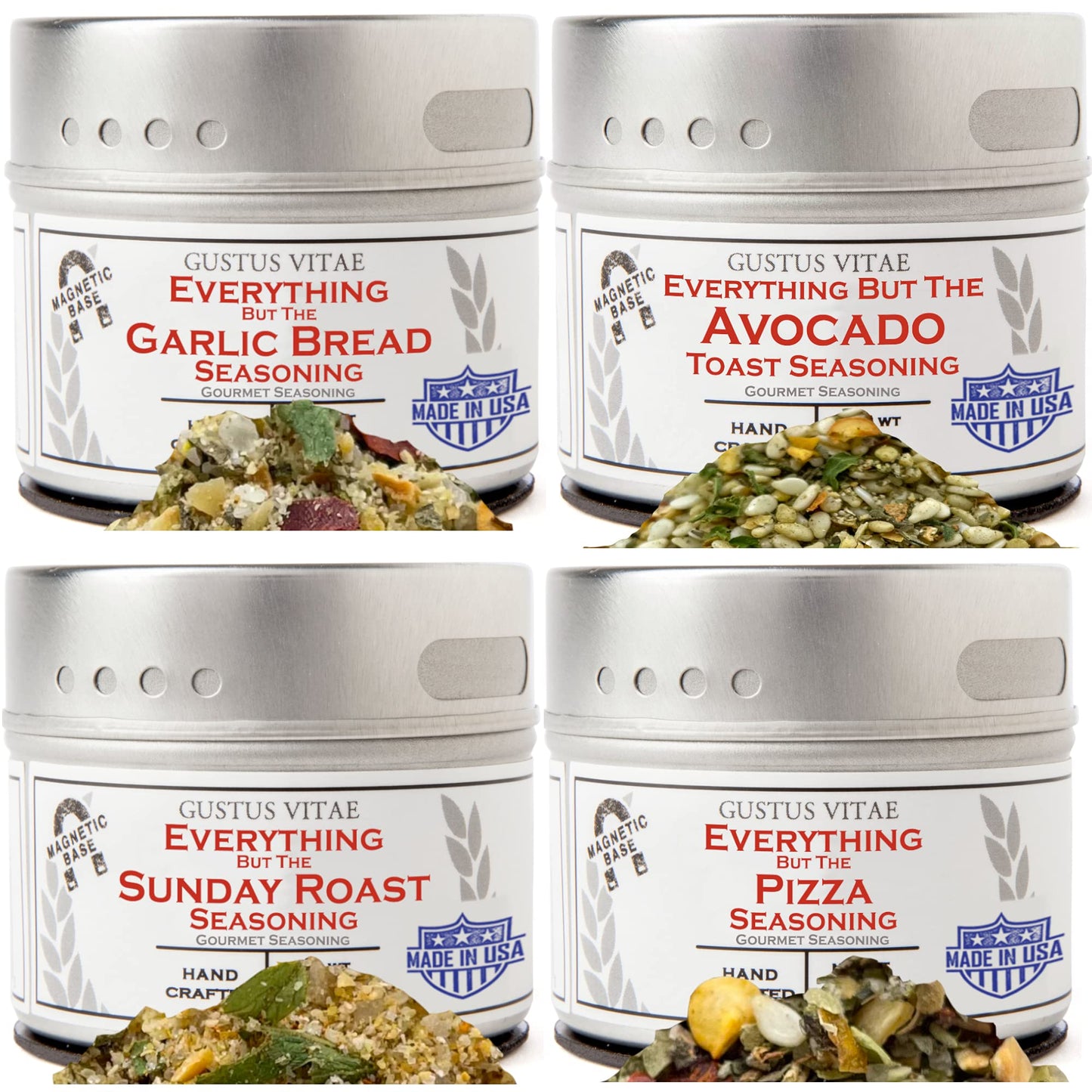 Everything But The Weekender Seasoning Collection | Authentic Small Batch Seasonings | 4 Gourmet All Natural Spice Blends | All Natural | Hand Packed, Non GMO | Made in USA | Sustainably Sourced, Super Premium Seasonings | GLP-1 Friendly | Artisanal Spice
