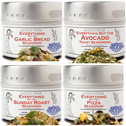 Everything But The Weekender Seasoning Collection | Authentic Small Batch Seasonings | 4 Gourmet All Natural Spice Blends | All Natural | Hand Packed, Non GMO | Made in USA | Sustainably Sourced, Super Premium Seasonings | GLP-1 Friendly | Artisanal Spice