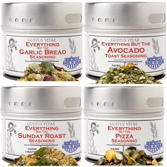 Everything But The Weekender Seasoning Collection | Authentic Small Batch Seasonings | 4 Gourmet All Natural Spice Blends | All Natural | Hand Packed, Non GMO | Made in USA | Sustainably Sourced, Super Premium Seasonings | GLP-1 Friendly | Artisanal Spice