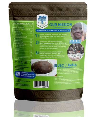Yam flour – Nigerian Amala/Elubo flour 4lbs bag (Dioscorea rotundata) gluten-free, grain free, non-gmo, nut-free, 100% natural, naturally grown, vegan, Kosher.