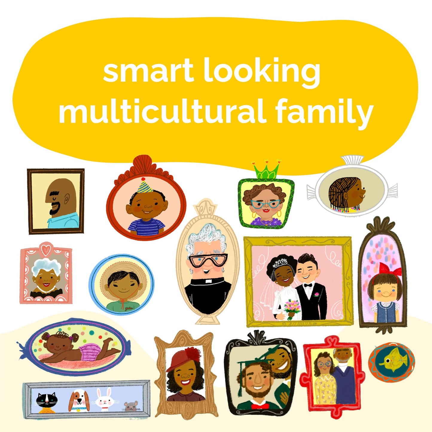 Upbounders Portrait of a Modern Family 48 Piece Preschool Puzzle for Kids, Ages 4+ (Multicultural)