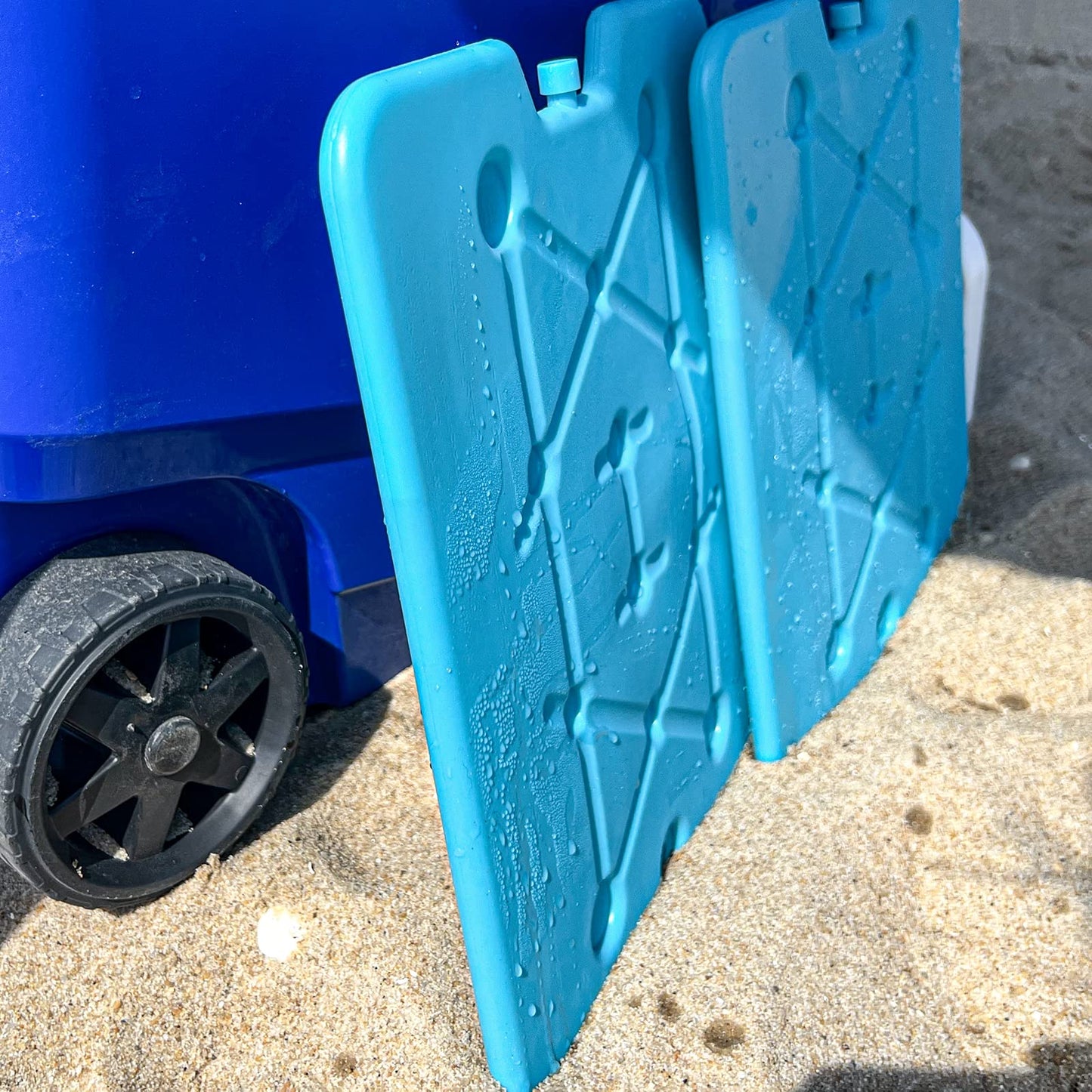 Kona Large Ice Packs for Coolers - Slim Space Saving Design - 25 Minute Freeze Time (4)