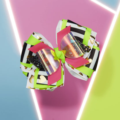 Lily Frilly Electric Dazzle Hair Bow