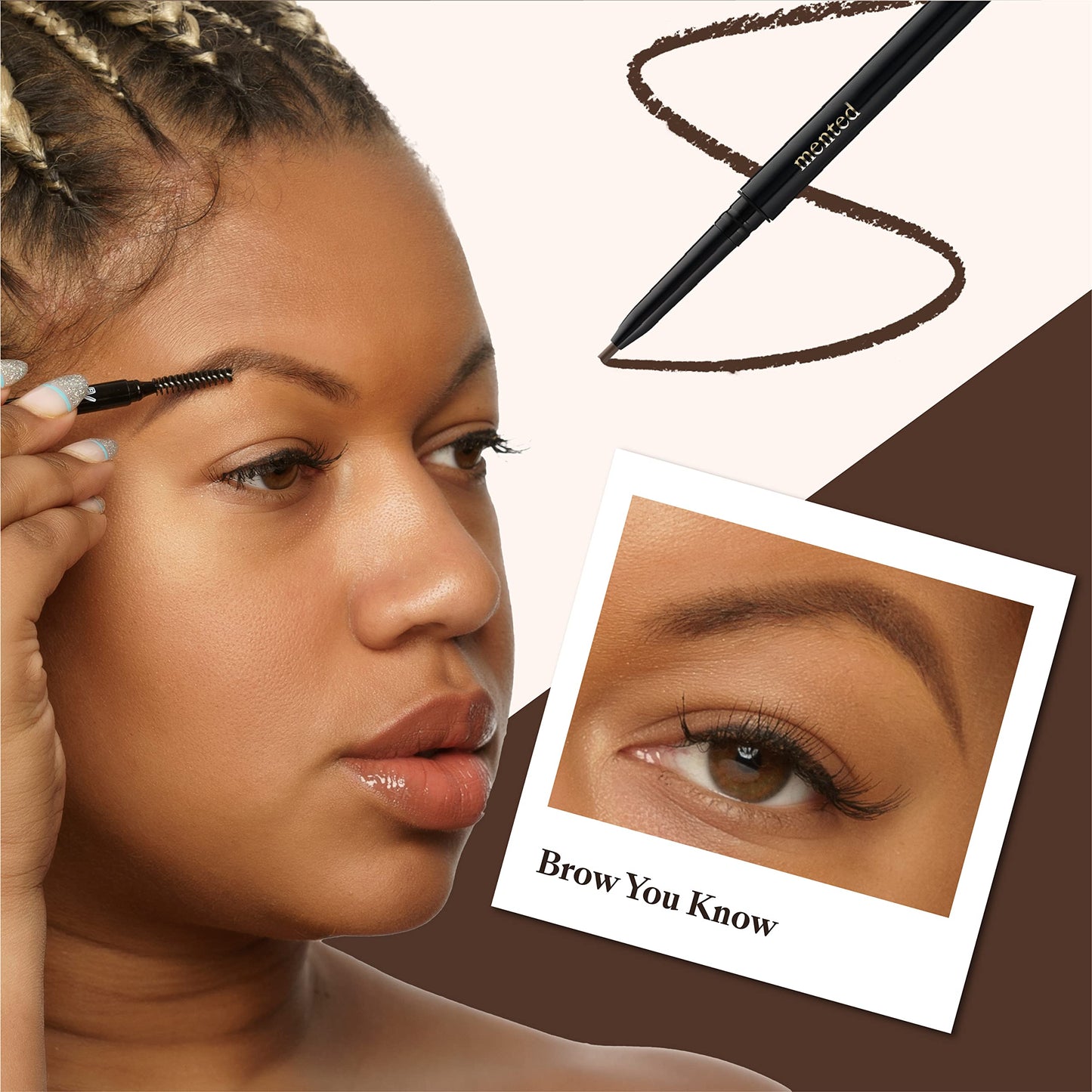 Mented Cosmetics | Eyebrow Pencil Brow You Know (Light Brown) & Long Live the Lash Mascara