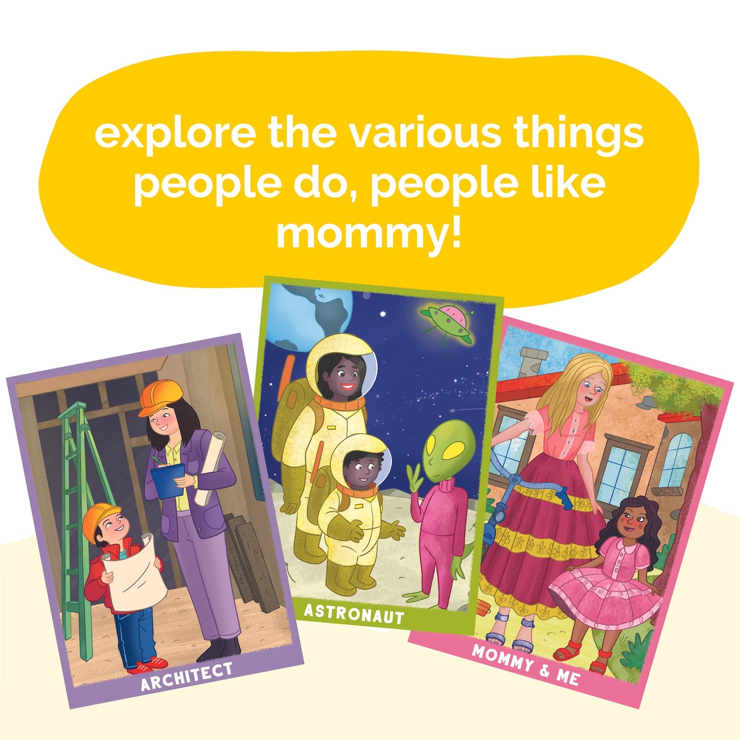 Upbounders Mommy's Shadow Inspiring Careers 72 Piece Puzzles for Kids Ages 5-9, Large Jigsaw Puzzle for Children Featuring Multicultural Women Leaders