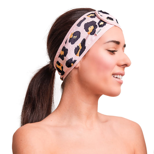 GRACE & COMPANY Spa Headband - Lightweight, Absorbent & Breathable Makeup Headband. Performance Micro-Cotton Headband For Washing Face, Facials, Applying Make-up & Skincare - Casablanca