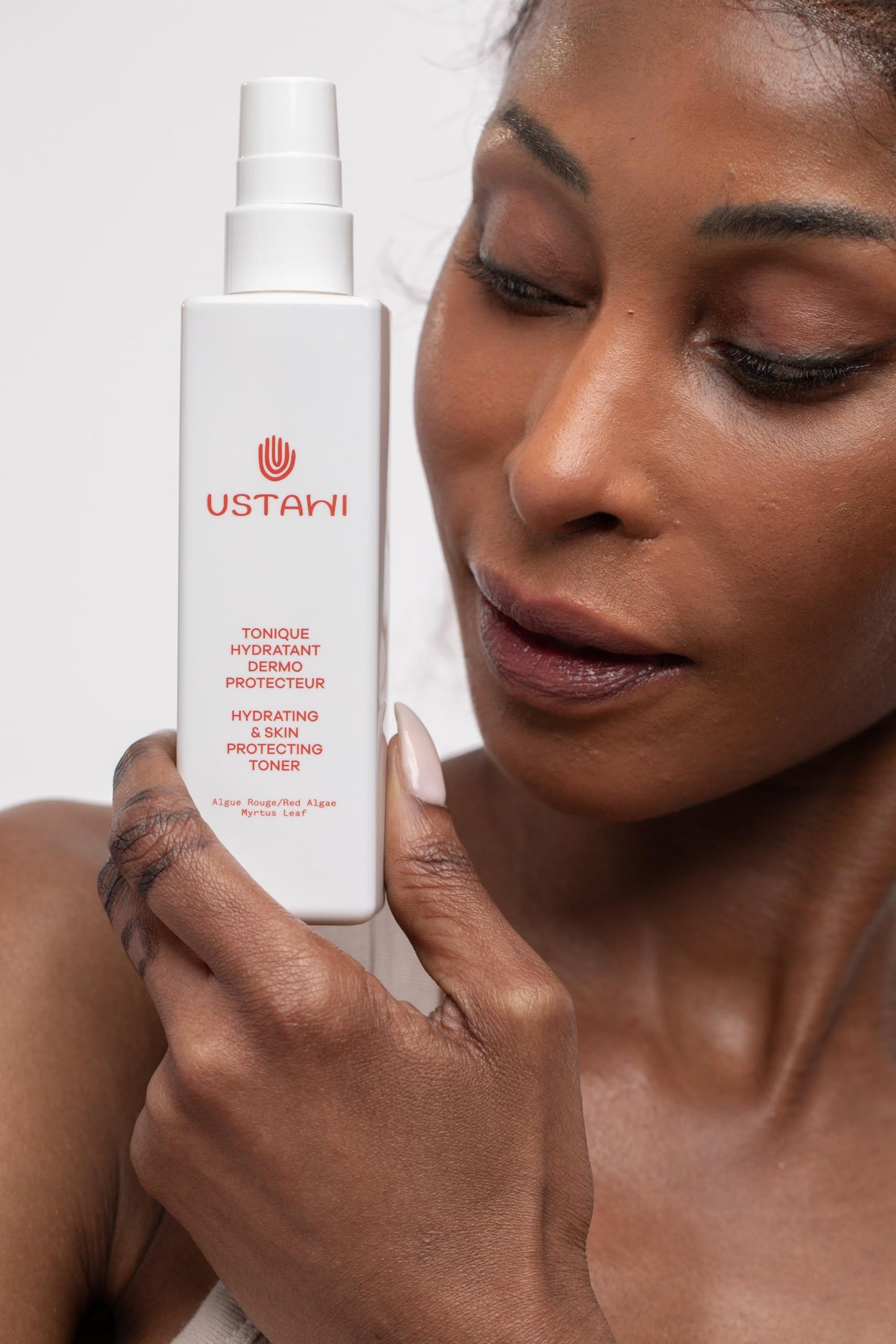 USTAWI Red Algae Detoxifying Toner for Face - Vegan, Ethical, Cruelty Free, Clean Beauty for Melanin Rich Skin - 6.7 oz (200 ml)