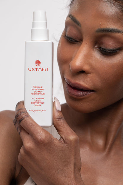 USTAWI Red Algae Detoxifying Toner for Face - Vegan, Ethical, Cruelty Free, Clean Beauty for Melanin Rich Skin - 6.7 oz (200 ml)