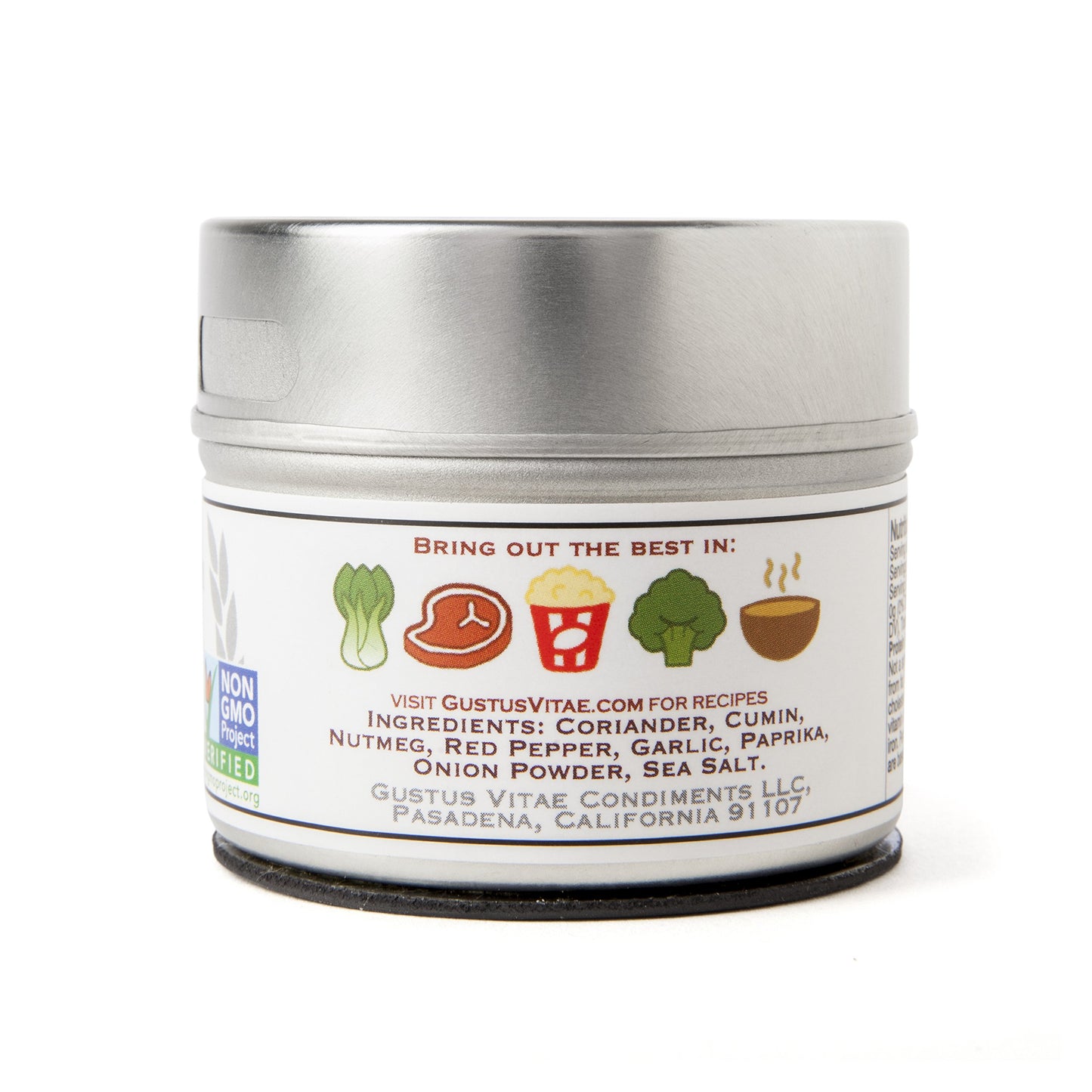 Indian Tandoori Sea Salt | Gourmet Seasoning | Non GMO, All Natural | Hand Crafted, Small Batch Seasoning | Made in USA | Authentic Artisanal Spice Blend | GLP-1 Friendly | Magnetic Tin | Ultra Premium | Gustus Vitae | #14