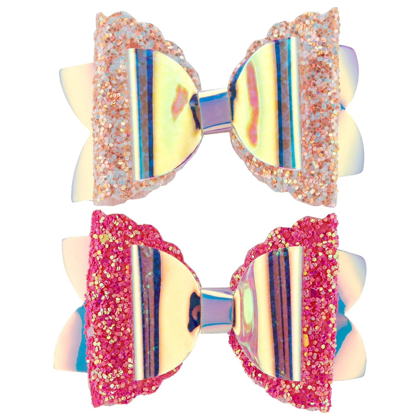 Lily Frilly Glitzy Mermaid Clips - Pink