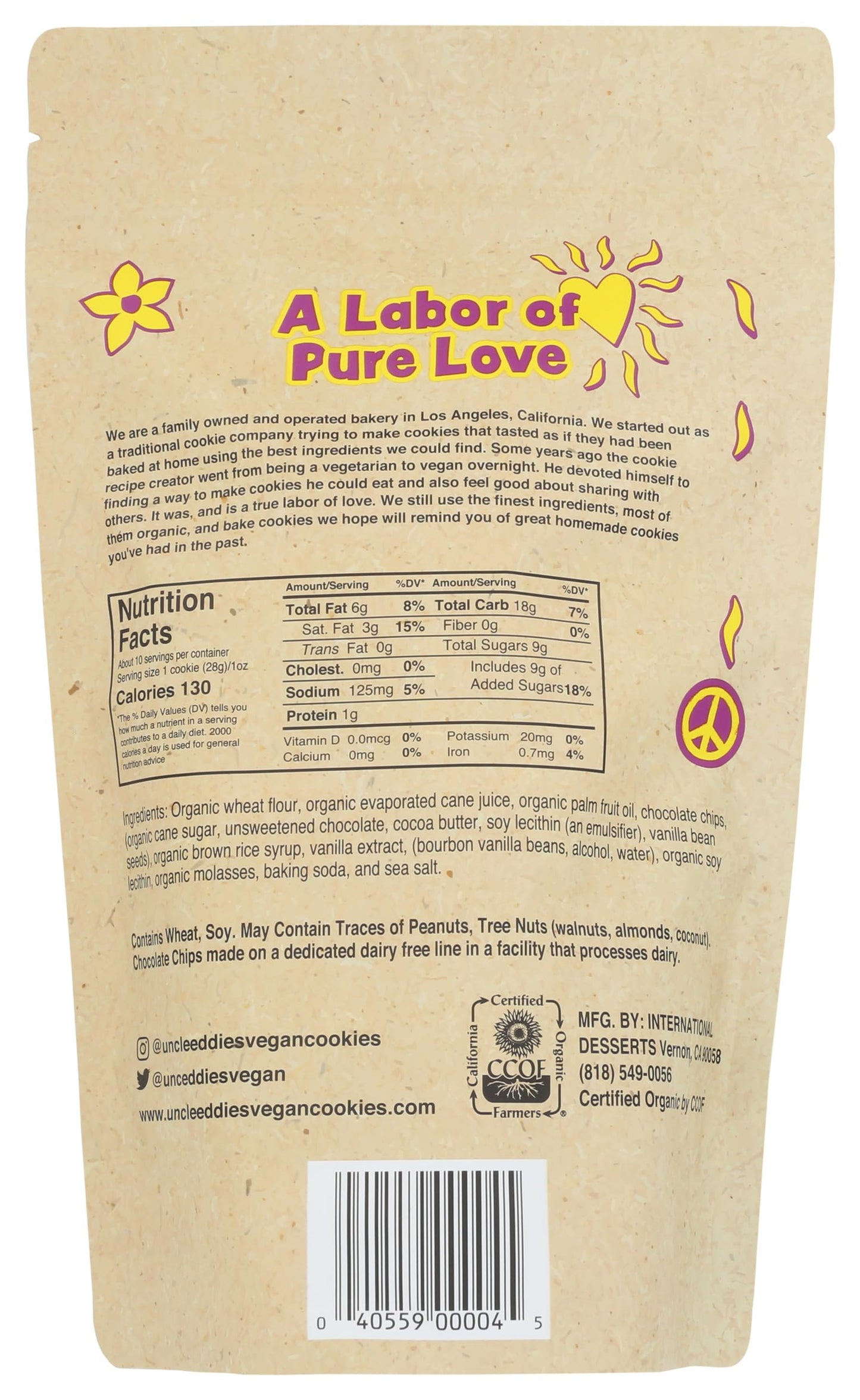 UNCLE EDDIES COOKIES Chocolate Chip Cookies, 10 OZ