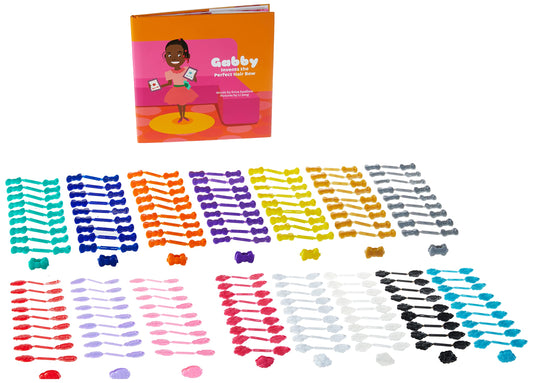Confidence - All Girl GaBBY Bows (150 non-slip barrettes) and Gabby Invents the Perfect Hair Bow Children's Book Bundle