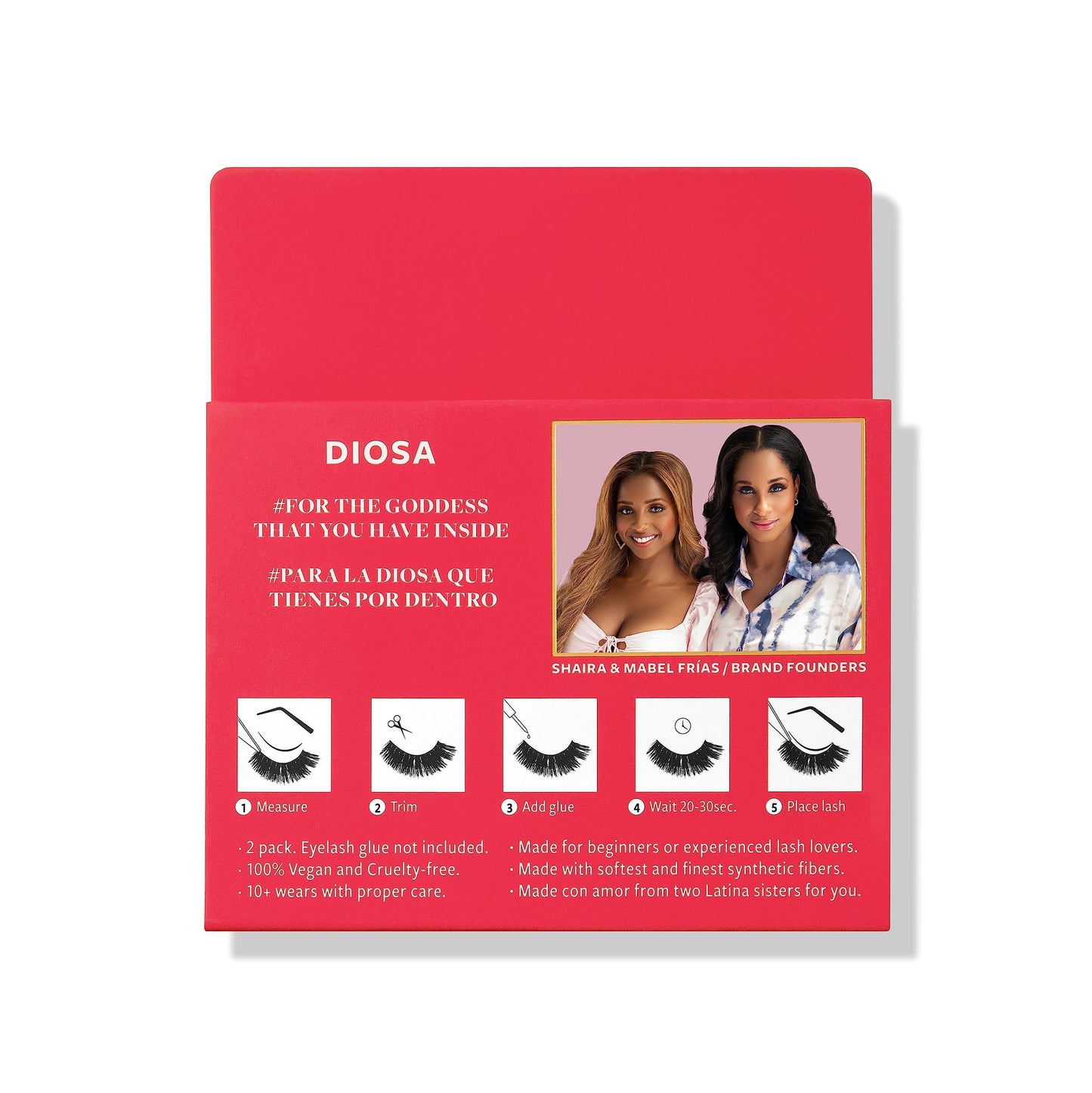 LUNA MAGIC Diosa Faux Mink Wispy Lashes, Reusable, 3 Pack