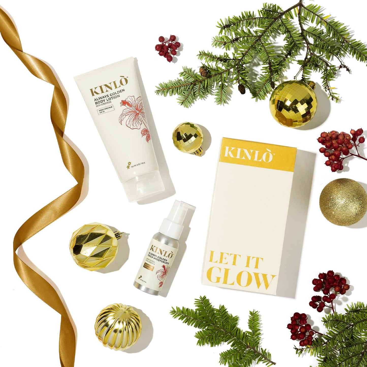 KINLO Always Golden Duo Set - Tinted Sunscreen SPF for Face and Body Kit for Melanin Rich Skin | Black Owned Skincare| Made in USA